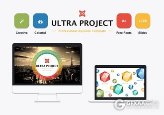 60页彩色配色商务多图表Keynote模板 - 顶尖PPT