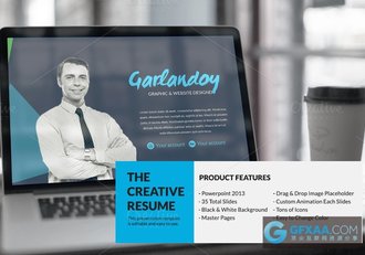 创意个人简历工作经历应聘简历PPT模板 - 顶尖PPT