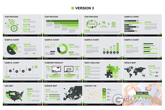 45页数据统计报表报告PPT模板 - 顶尖PPT