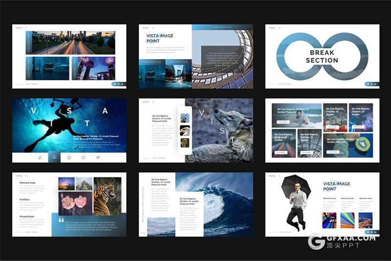 70页国外高逼格商务风格微立体图形PPT模板 - 顶尖PPT