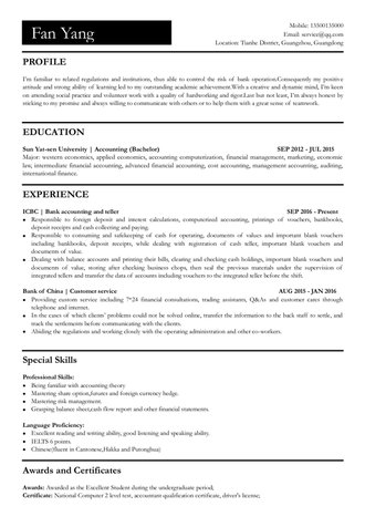 标准黑白英文简历 - 顶尖PPT