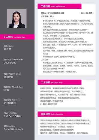 个人求职简历word模板 - 顶尖PPT