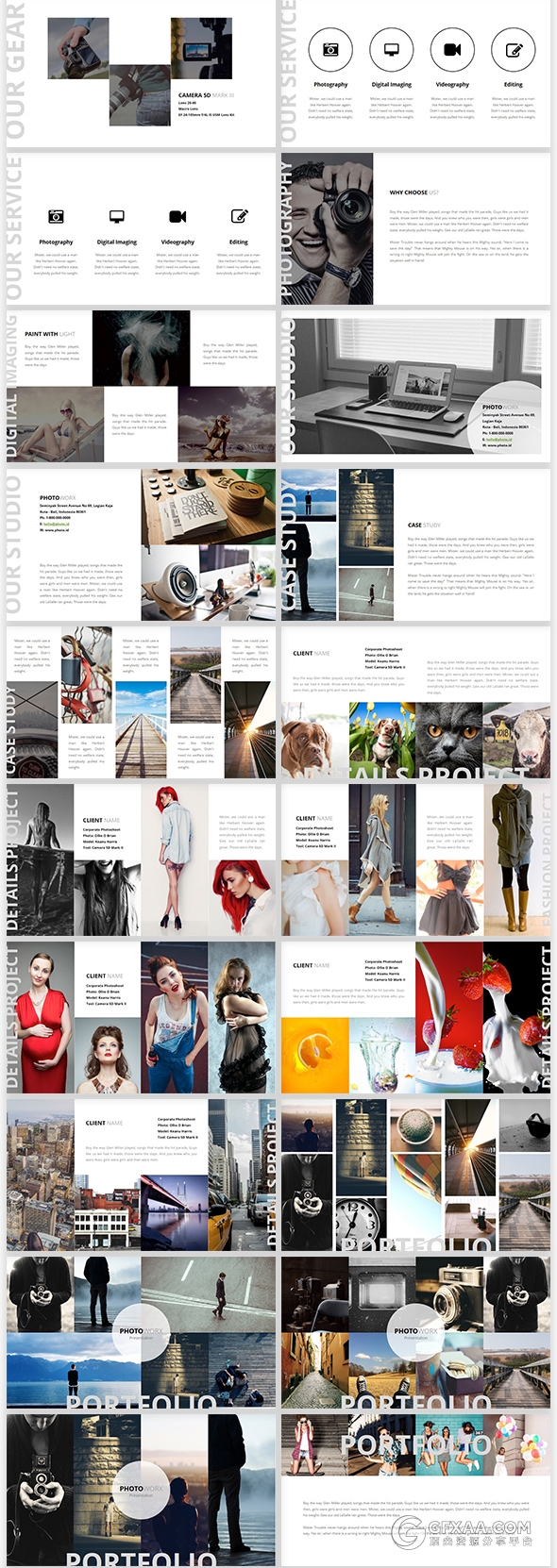 50页摄影机构服装展示PPT模板 - 顶尖PPT