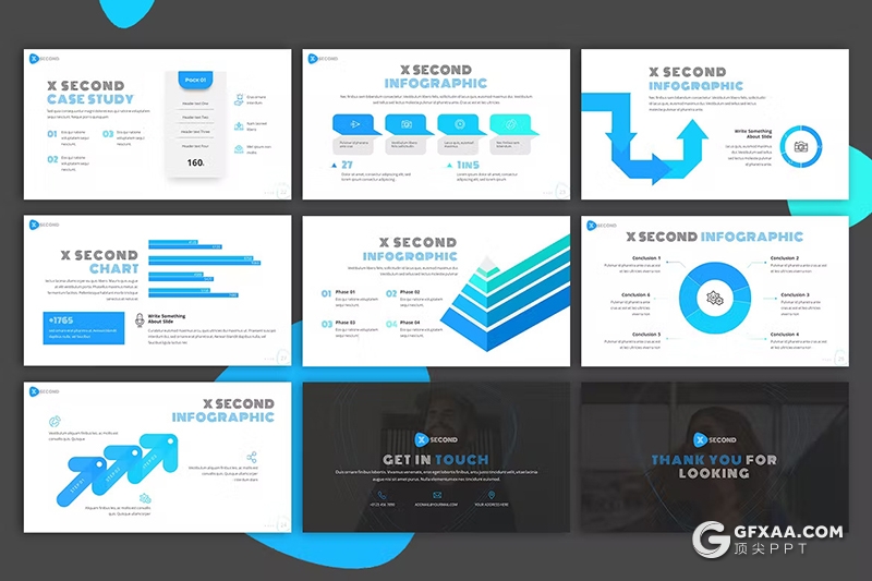 30页蓝色团队介绍商业计划书商务通用国外GoogleSlides模板