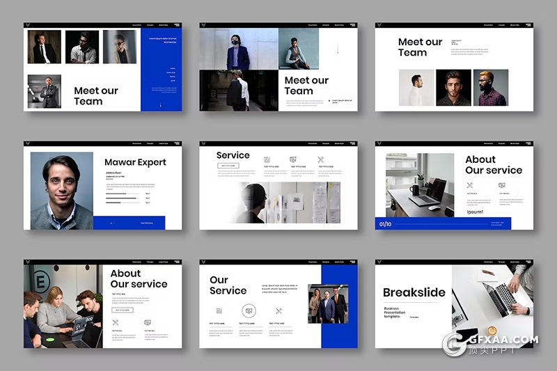 39页大气精美商务团队介绍商业计划书商务通用国外GoogleSlides模板