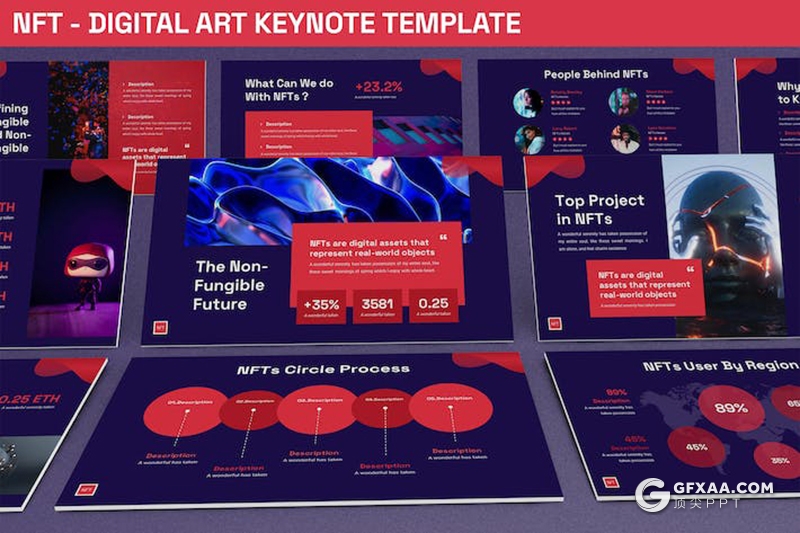 虚拟数字艺术未来科技人工智能国外keynote模板