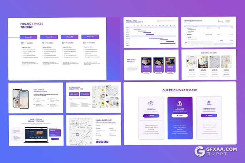 蓝紫色商业计划企业合作建议书业务介绍商务通用国外keynote模板